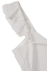 White Eyelet Embroidered Peplum Top king-general-store-5710.myshopify.com