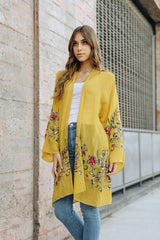 Long Floral Kimono Cardigan king-general-store-5710.myshopify.com