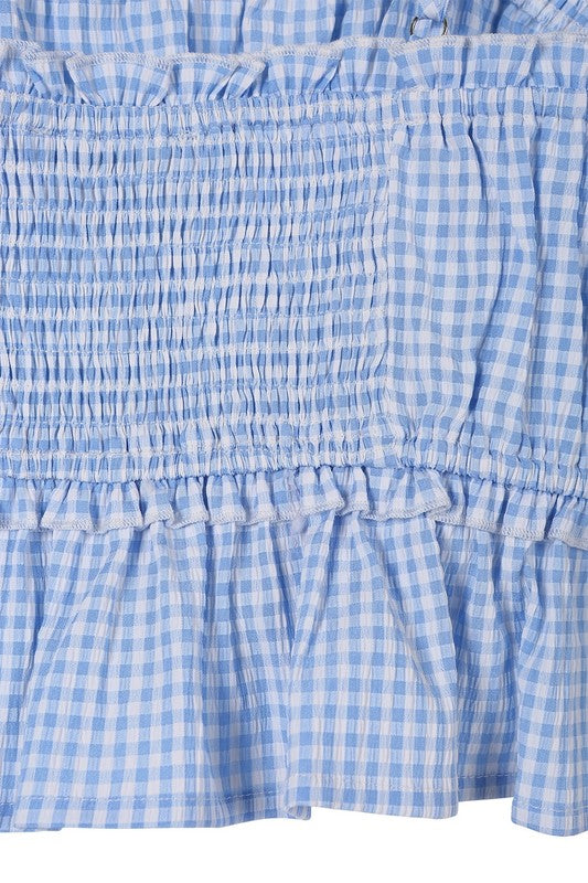 Blue Gingham Tank Top king-general-store-5710.myshopify.com