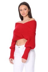 Off Shoulder Wrap Bolero Sweater king-general-store-5710.myshopify.com