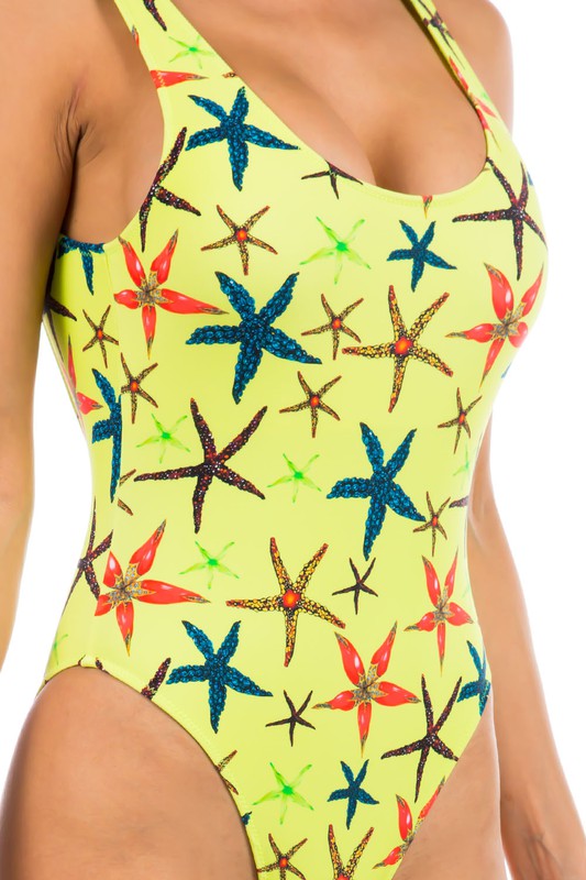 Starfish V-Neck One-Piece Swimsuit