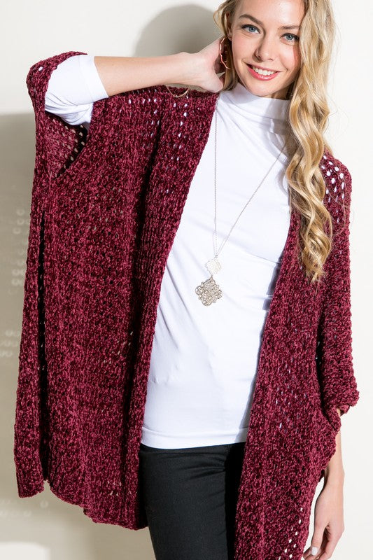 CARDIGAN CAPE PONCHO