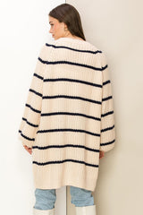 Made for Style Oversized Striped Sweater Cardigan king-general-store-5710.myshopify.com