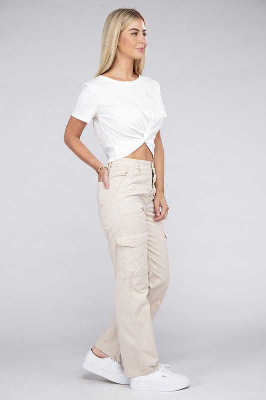 Everyday Wear Elastic-Waist Cargo Pants king-general-store-5710.myshopify.com