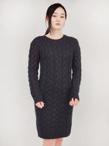 Loose Fit Knee Length Heavy Cable Knitted Dress king-general-store-5710.myshopify.com