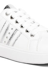 Claude Faux Leather Back Panel Detail Sneakers