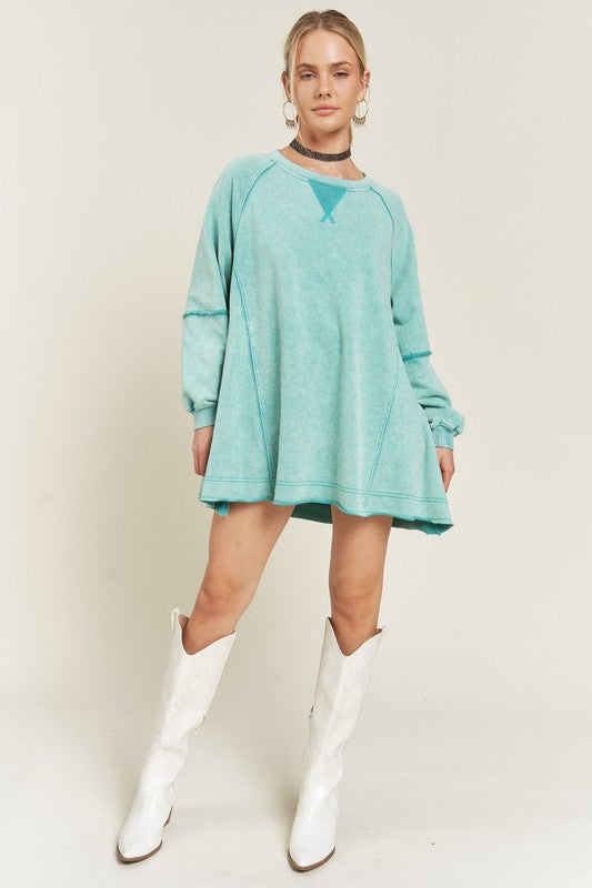 COLORWASH TUNIC SWEATSHIRT king-general-store-5710.myshopify.com