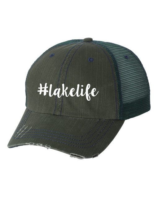 Lakelife Embroidered Trucker Hat king-general-store-5710.myshopify.com