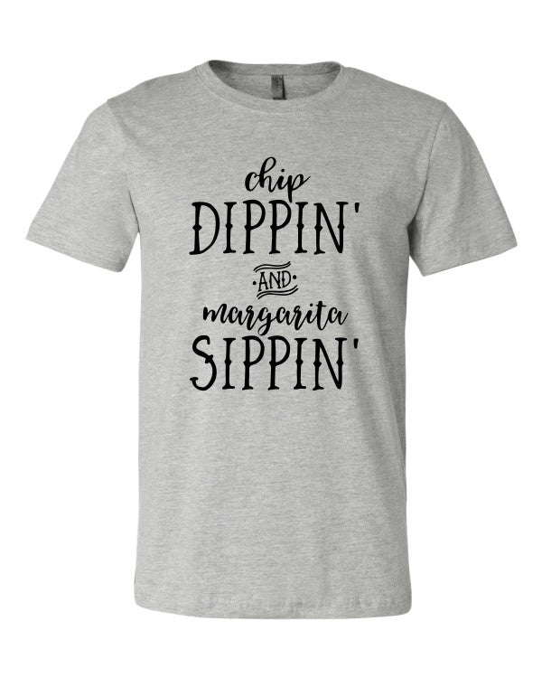 Chip Dippin and Margarita Sippin Crewneck Tee