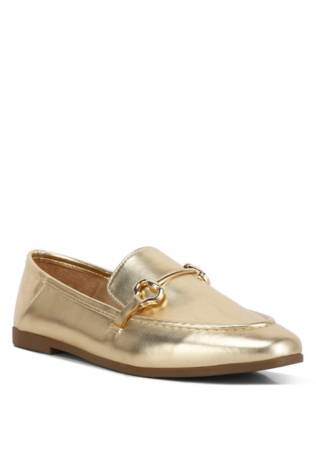 Metallic Faux Leather Ichiro Loafer