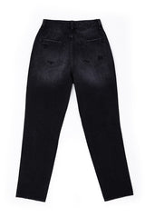 Black Distressed Straight Jeans king-general-store-5710.myshopify.com