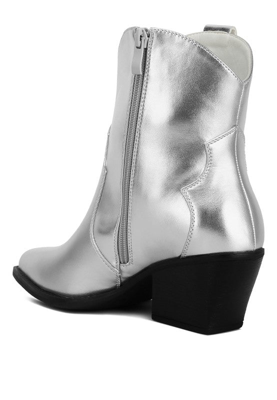 Wales Metallic Faux Leather Bootie king-general-store-5710.myshopify.com