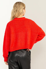 Cute Mood Crop Shoulder Cropped Cardigan Sweater king-general-store-5710.myshopify.com