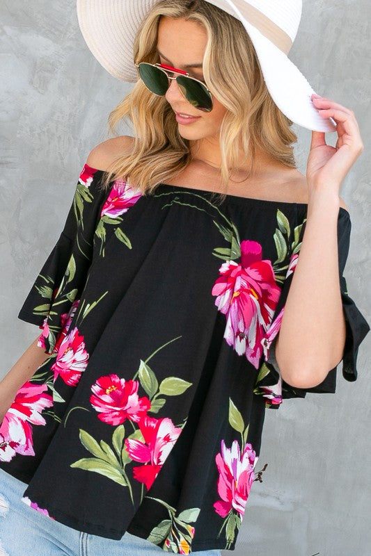 FLORAL OFF SHOULDER TOP