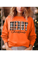 Plaid Merry Christmas Unisex Sweatshirt king-general-store-5710.myshopify.com