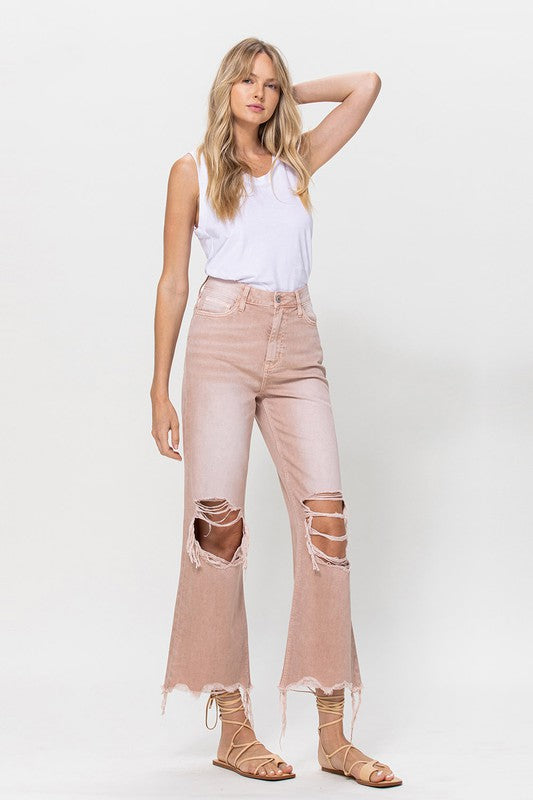 90's Vintage Crop Flare Jeans king-general-store-5710.myshopify.com