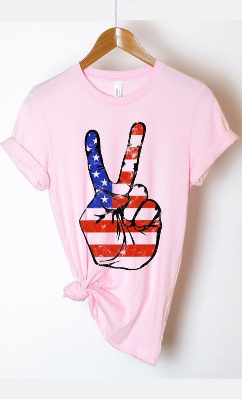 American Peace Sign Graphic Tee