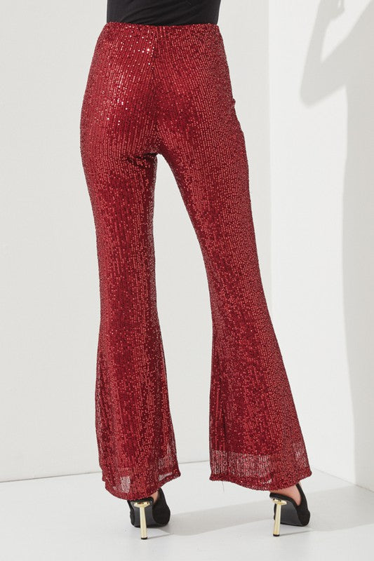 High Waist Flare Leg Sequin Pants king-general-store-5710.myshopify.com