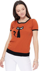 Cat Print Casual T-Shirt Sweater king-general-store-5710.myshopify.com