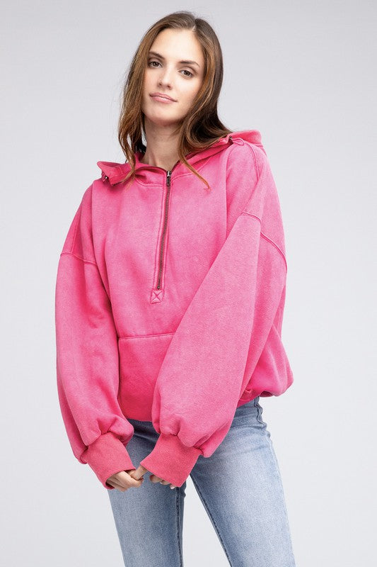 Stitch Detailed Elastic Hem Hoodie king-general-store-5710.myshopify.com