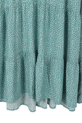 Green Polka Dot V-Neck Tiered Maxi Dress king-general-store-5710.myshopify.com