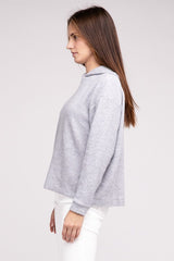 Hooded Brushed Melange Hacci Sweater king-general-store-5710.myshopify.com