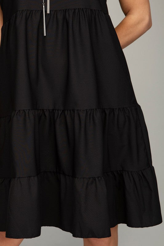 Sleeveless Tiered Midi Dress