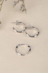 Ripple Ring and Earring Set - Silver king-general-store-5710.myshopify.com