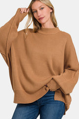 Zenana Side Sit Oversize Sweater