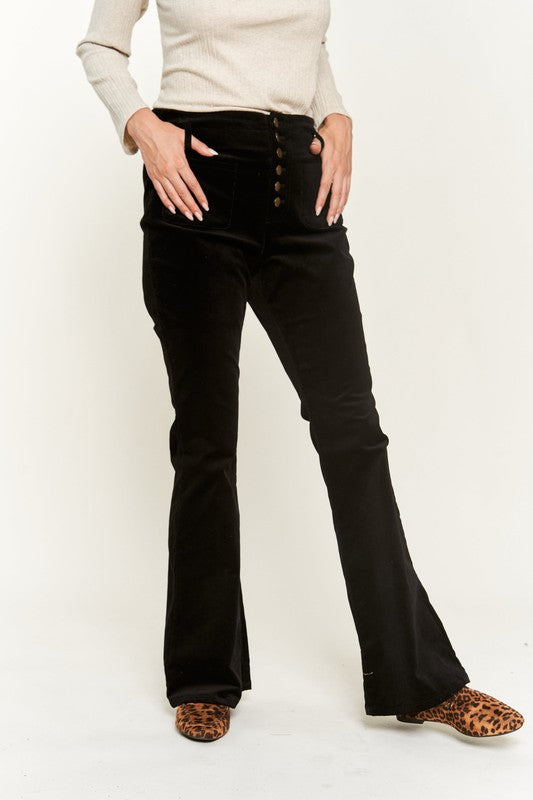 High Waist Corduroy Flare Pants king-general-store-5710.myshopify.com