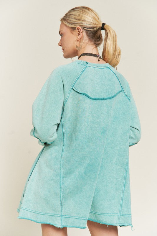 COLORWASH TUNIC SWEATSHIRT king-general-store-5710.myshopify.com