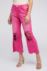 Distressed Vintage Washed Wide Leg Pants king-general-store-5710.myshopify.com