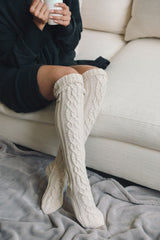 Knee High Cable Knit Socks king-general-store-5710.myshopify.com