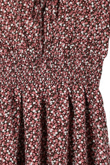 Burgundy Floral Babydoll Dress king-general-store-5710.myshopify.com