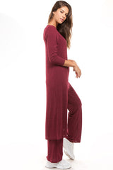 Burgundy Knit Three Piece Set king-general-store-5710.myshopify.com