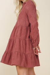 Corduroy Tiered Mini Dress king-general-store-5710.myshopify.com