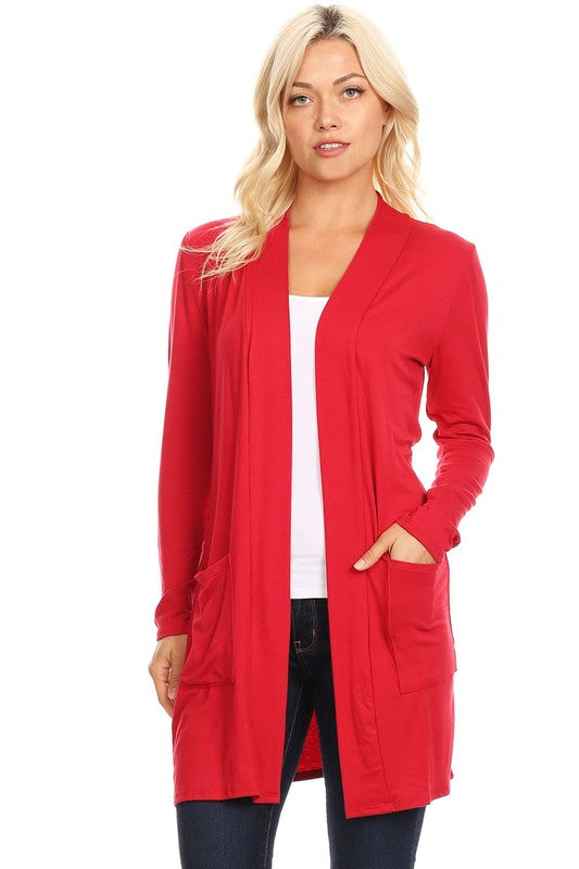 Knee Length Duster Cardigan king-general-store-5710.myshopify.com