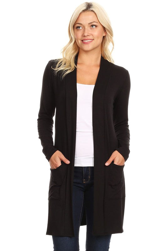 Knee Length Duster Cardigan king-general-store-5710.myshopify.com