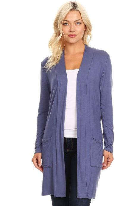 Knee Length Duster Cardigan king-general-store-5710.myshopify.com