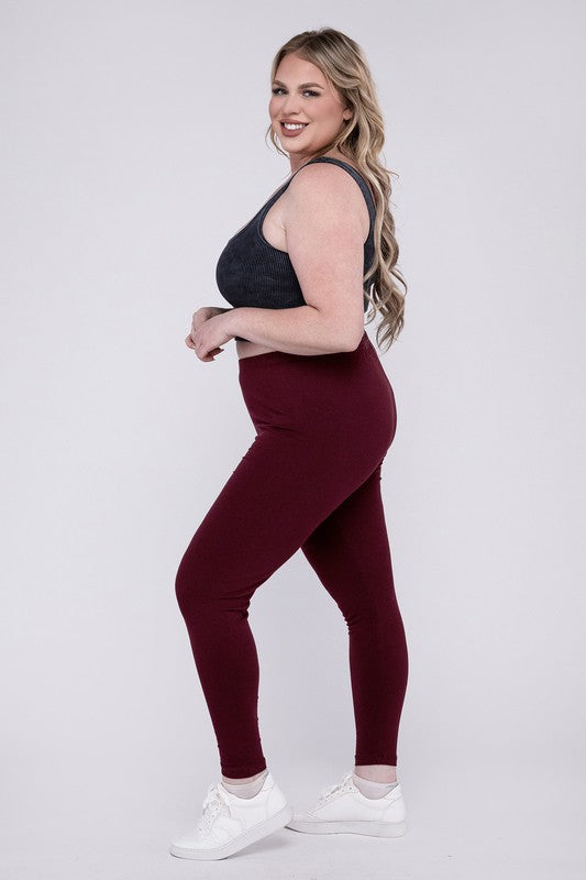 Plus Premium Cotton Full Length Leggings king-general-store-5710.myshopify.com