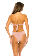 Tie Back Thin Strapped Soft Bikini