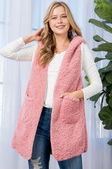 Oversized Sherpa Long Vest