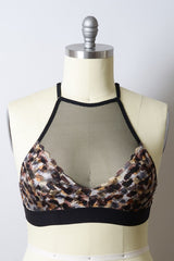 Plus Size Mesh Print High Neck Bralette king-general-store-5710.myshopify.com