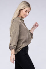 Washed Double Gauze Button Down Shirt king-general-store-5710.myshopify.com