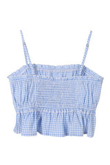 Blue Gingham Tank Top king-general-store-5710.myshopify.com