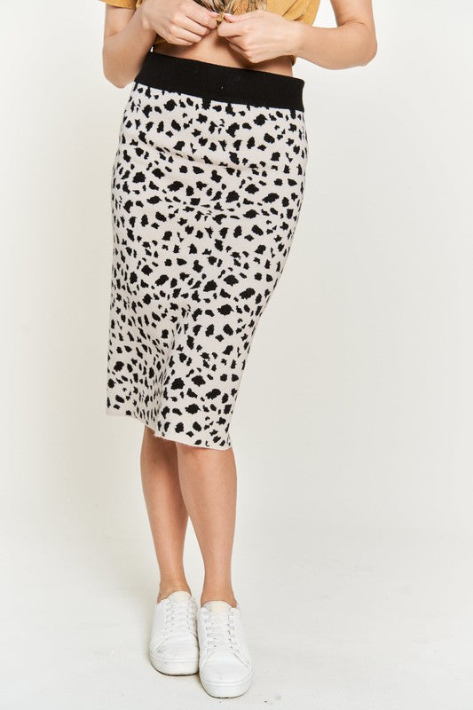 PLUS ANIMAL PRINT SWEATER SKIRT king-general-store-5710.myshopify.com