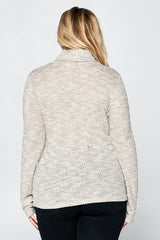 Plus Long Sleeve Knit Turtleneck Top