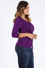 Plus Size Fitted Style Waist Tie Top