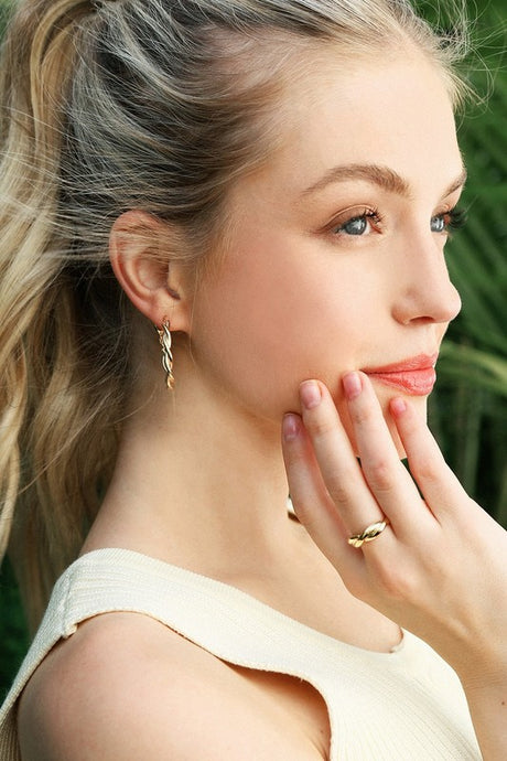 Big Sized Ripple Ring and Earring set king-general-store-5710.myshopify.com