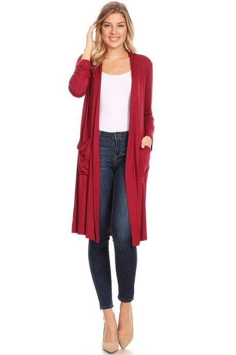 Solid Colors Duster Cardigan king-general-store-5710.myshopify.com